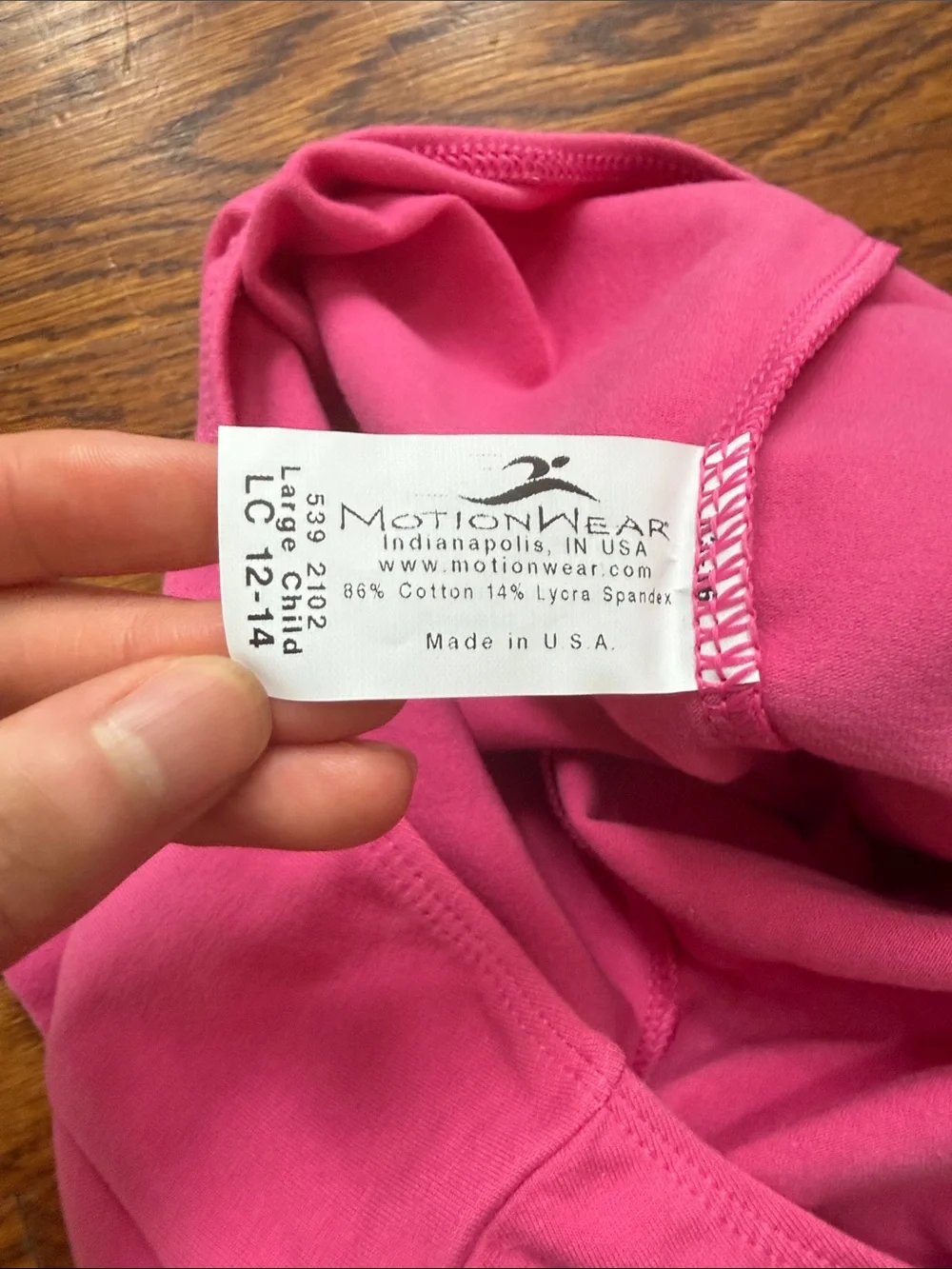 Motionwear Long Sleeve Pink Girls' Dance Leotard